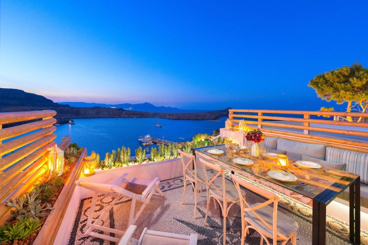 Lindos Shore Summer House With Jacuzzi And Sea View !!! Ngoại thất bức ảnh